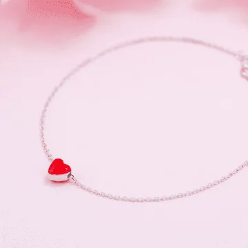 925銀飾×大紅愛心×手鍊
