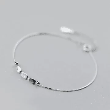 925銀飾×不規則三角立方×手鍊