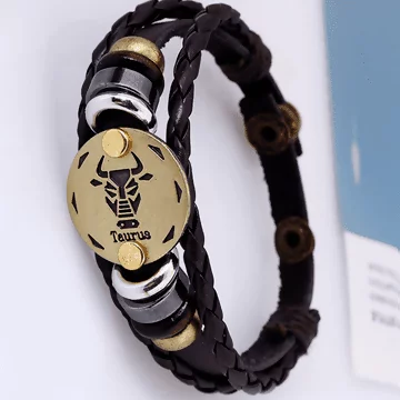 真皮&times;金牛座&times;十二星座串珠手鍊