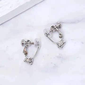 垂直插入式耳夾轉換器×螺旋耳夾×白金色