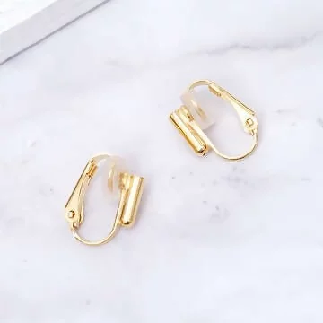 彎針插入式耳夾轉換器&times;三角耳夾&times;金色