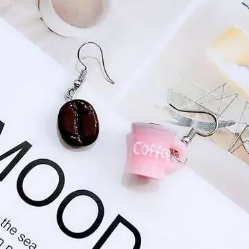 喝一杯咖啡&times;吊墜耳勾