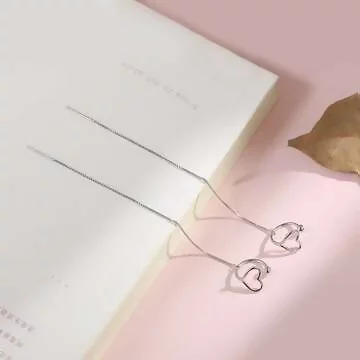 925銀針&times;愛心耳骨夾流蘇&times;兩戴式耳線