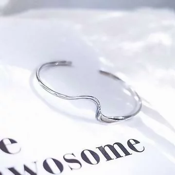 925銀飾&times;海波浪&times;開口手環