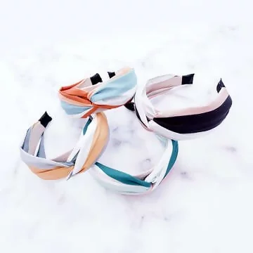 扭結撞色交叉&times;髮箍&times;共四色