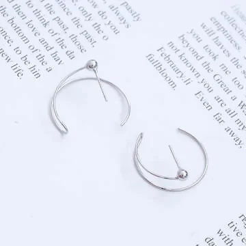 925銀針&times;半圓穿勾&times;耳針