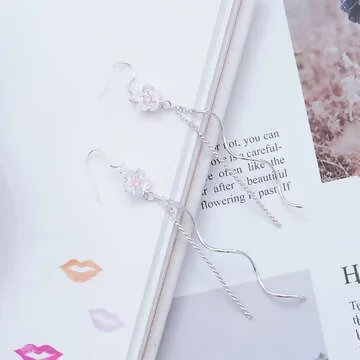 925銀針&times;櫻花波浪麻花直桿&times;流蘇耳勾