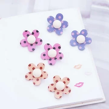 波點小花×耳環×共三色