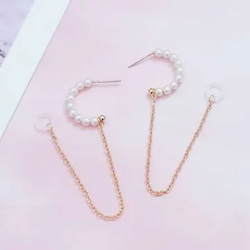 C型珍珠×無線耳機防丟耳環