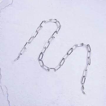 銀色個性大鍊子×無線耳機眼鏡口罩防丟項鍊