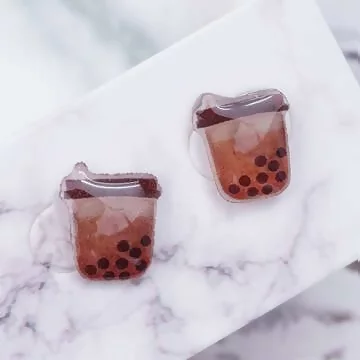 珍珠奶茶×磁吸耳夾/裝飾小物