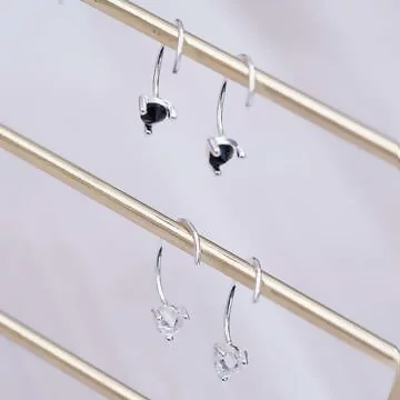 925銀針&times;三角晶鑽&times;耳勾&times;共二色