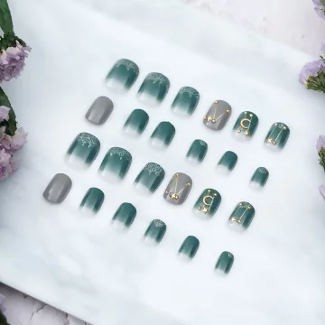 宇宙星象銀粉亮面&times;穿戴式手指甲片&times;二十四入