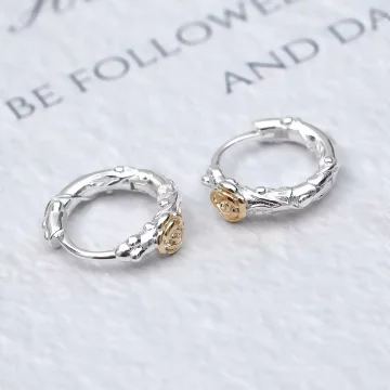 金玫瑰花朵&times;耳扣