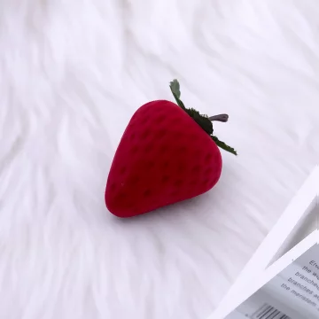 草莓&times;適用戒指/項鍊/手鍊/耳釘&times;絨布盒