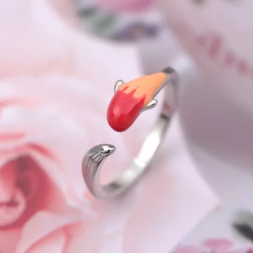 925銀飾&times;幸運錦鯉&times;開口戒指