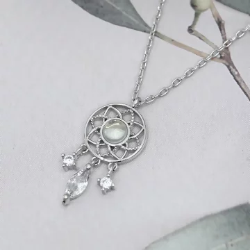 925銀飾&times;捕夢網月光水滴&times;鎖骨項鍊
