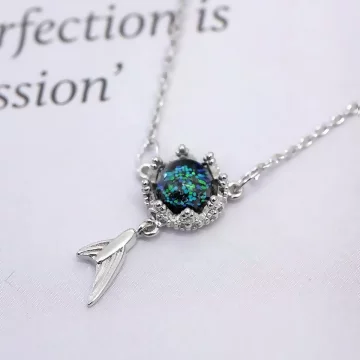 925銀飾&times;藍色幻境的人魚&times;鎖骨項鍊