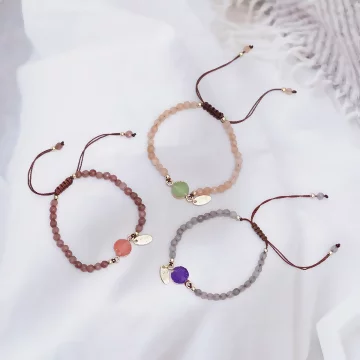 晶簇串珠琉璃&times;抽拉串珠手鍊&times;共三色