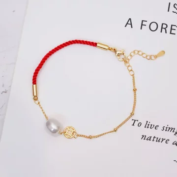 珍珠財寶×紅繩手鍊