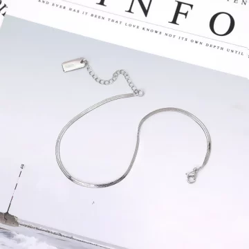 925銀飾×扁形蛇骨×腳鍊