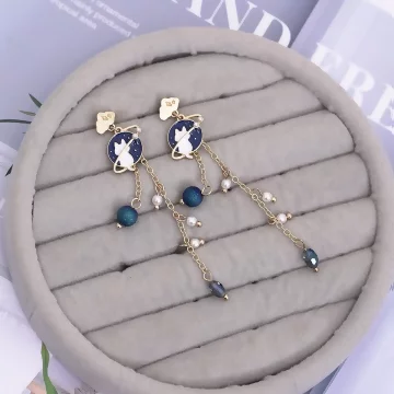 星球裡的小貓×吊墜耳環
