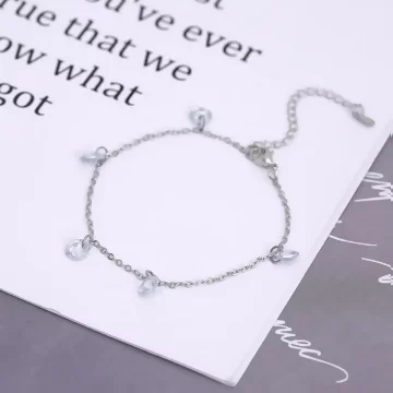 925銀飾&times;裸鑽滴石&times;手鍊