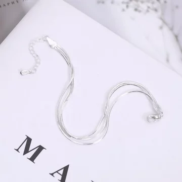 925銀飾×三層蛇骨×手鍊