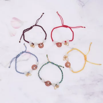 古風平安扣&times;拉繩手鍊&times;共五色