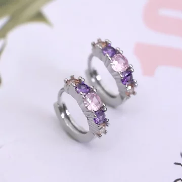 彩色閃鑽&times;耳扣