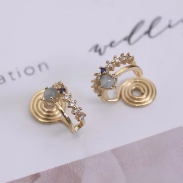 海島藍霧&times;蚊香盤U型耳夾