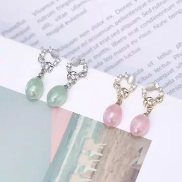 糖果炫彩貓眼石&times;吊墜耳環&times;共二色