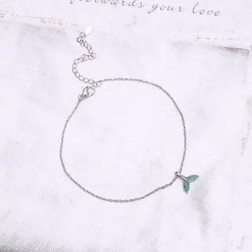 925銀飾×藍尾鯨魚×腳鍊