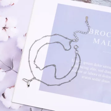 925銀飾&times;雙層海豚魚尾&times;腳鍊