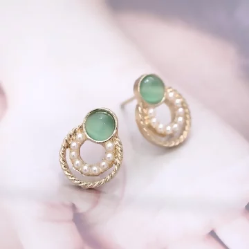 珍珠翡冷翠&times;耳環