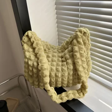 泡芙雲朵包&times;斜背包&times;黃綠