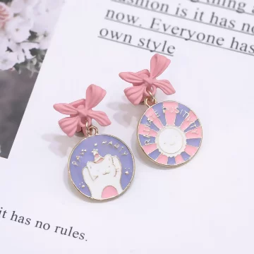 元氣太陽小白熊&times;不對稱三角耳夾