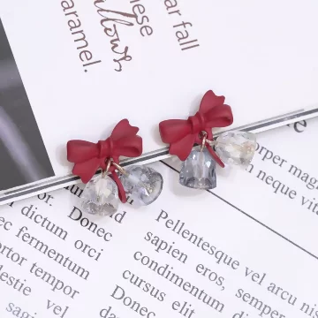 紅領結風鈴花&times;蚊香盤U型耳夾