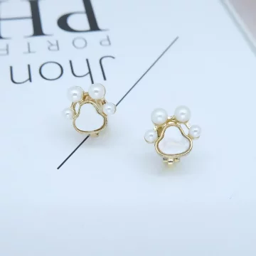 珍珠肉球×三角耳夾