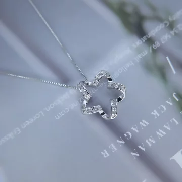 925銀飾×塗鴉鏤空星星×鎖骨項鍊