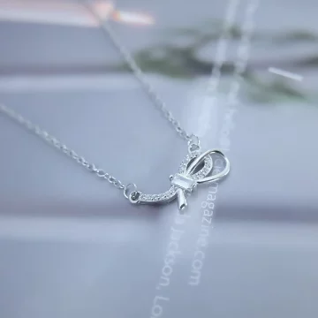 925銀飾×晶鑽雙結繩×鎖骨項鍊