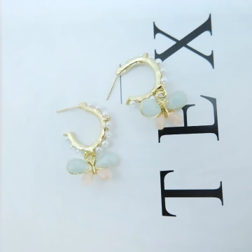 C字珍珠蝴蝶&times;耳環 