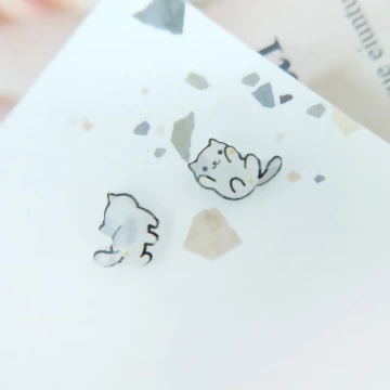 翻滾貓&times;磁吸耳夾/裝飾小物