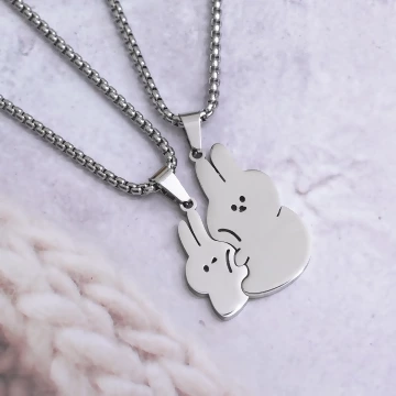 316鋼飾&times;兔gether&times;姐妹閨蜜情侶項鍊組