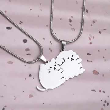 316鋼飾×汪喵一家親×姐妹閨蜜情侶項鍊組