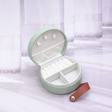 半月形皮革&times;小手提飾品盒&times;咖綠