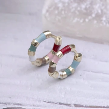 彩色琺瑯滴釉&times;耳扣