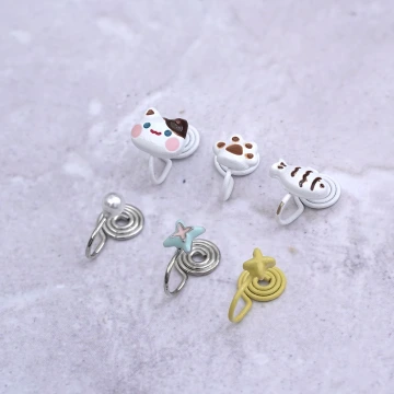 貓咪與雕魚燒&times;六套件單邊蚊香盤U型耳夾