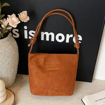 仿麂皮復古方形包×可調式斜背包×棕咖