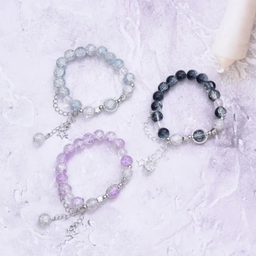 流月星河琉璃×固定式串珠手鍊×共三色